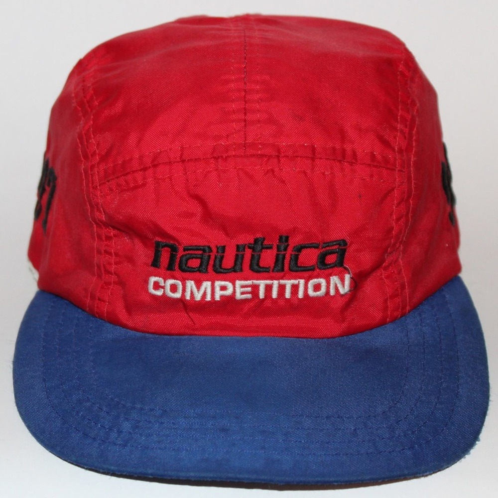 Nautica Blue and Red Competition Men's Cap